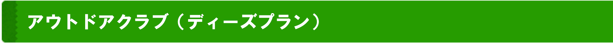 アウトドアクラブ（ディーズプラン）